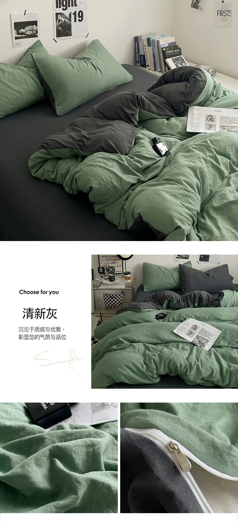 Bedding Comforter Set – Duvet Cover & Bed Sheets with Pillowcases for Queen/King Bed, Edredones de Cama