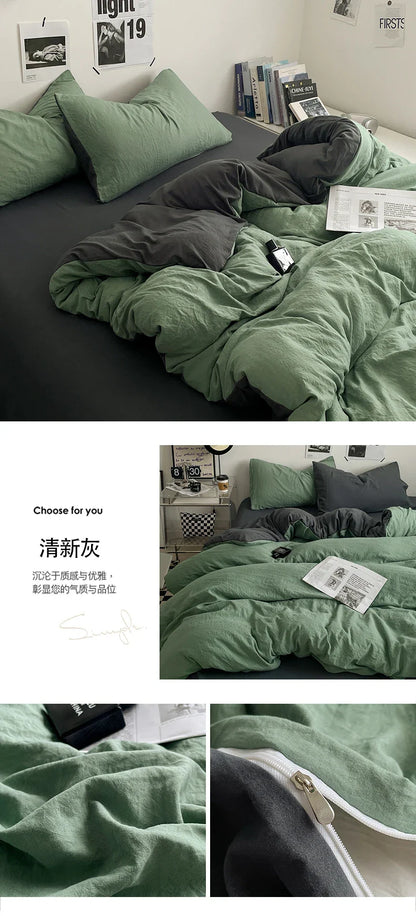 Bedding Comforter Set – Duvet Cover & Bed Sheets with Pillowcases for Queen/King Bed, Edredones de Cama