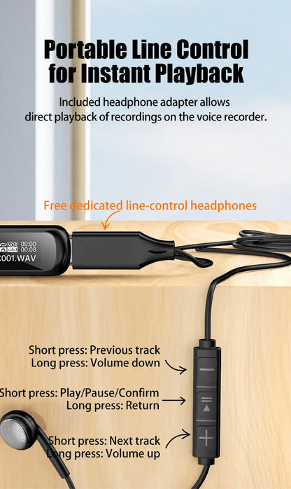 Famue 64GB Professional Meeting Recorder — 360° Omnidirectional, 1536kbps Lossless Audio, 25H Battery, HD Noise Reduction