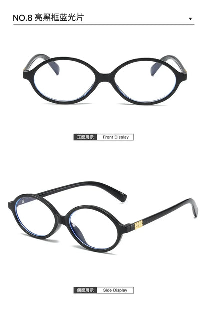 Women's Oval Sunglasses – Retro Small Frame UV400 Clear Lens Fashion Eyewear
