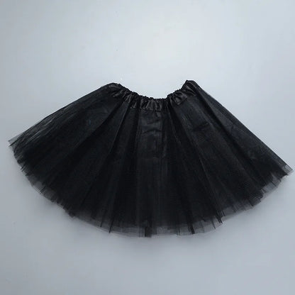 Girls’ Tulle Tutu Skirt – 3-Layer Ballet Mini Skirt for Dance, Birthday Party, Princess Dress 2-8Y