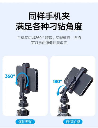 Vertical Shooting Phone & DSLR Monitor Mount Clamp – Tripod Holder for Smartphone Vlogging