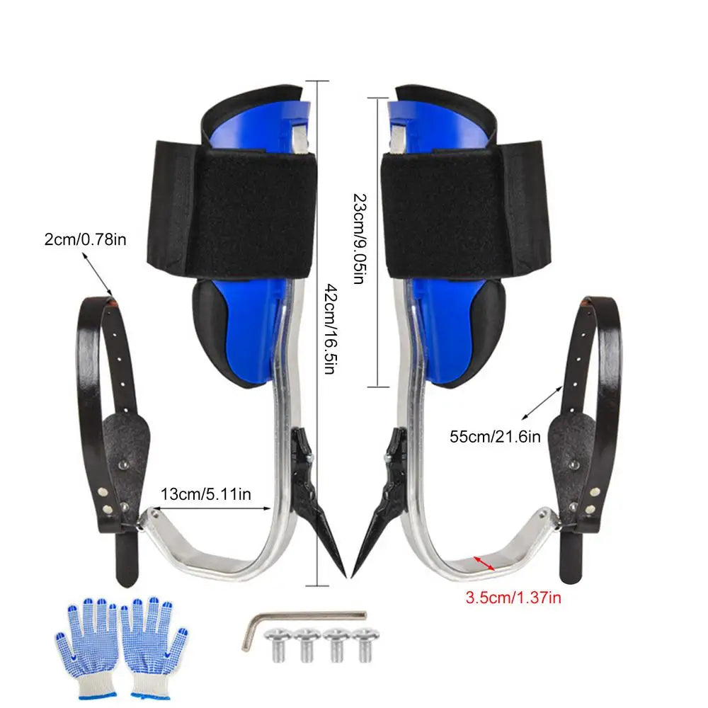 Heavy Duty Tree Climbing Gear Kit – Pole Gaffs, Shoes, and Harness for Outdoor Jungle Adventures