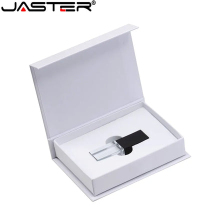 USB 2.0 Crystal Flash Drive - 4GB-128GB High-Speed Memory Stick, Wedding Gift & Photography Pendrive