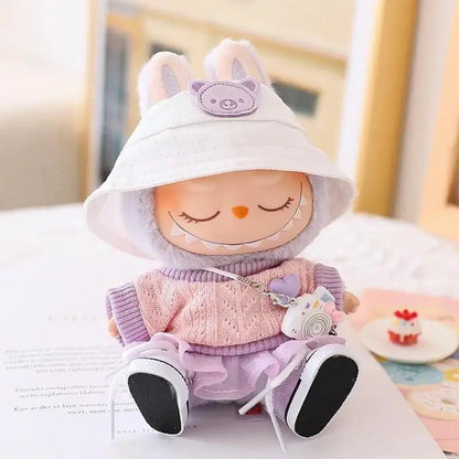 Labubu 15-17cm Pendant Sitting Baby Shark Bee Dinosaur Cute Doll Accessories & Decoration Clothes