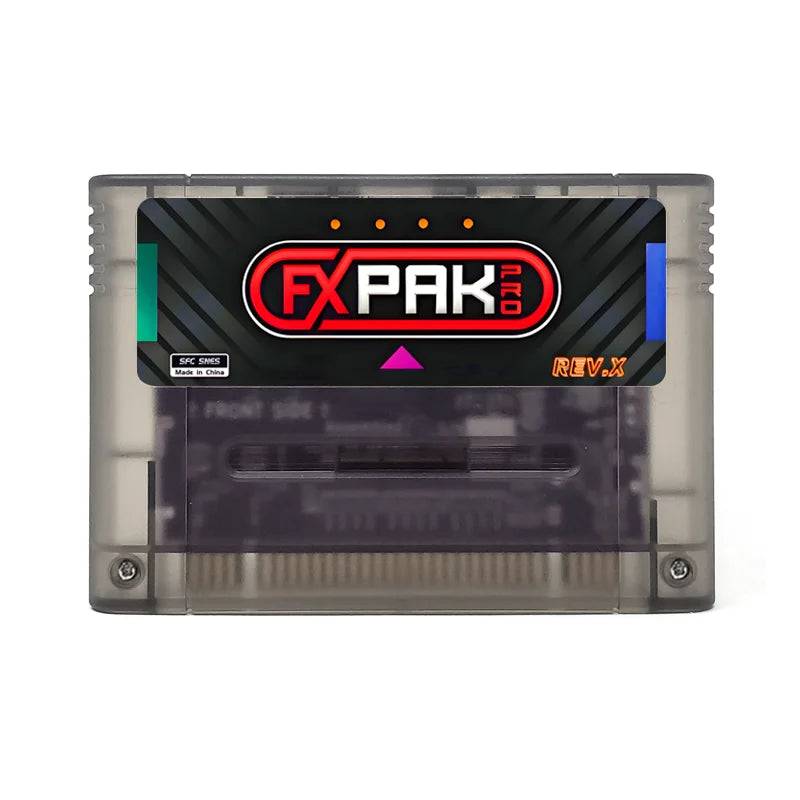 FXPAK Pro SD2 Rev X SNES Game Cartridge – 3000-in-1 16-Bit Retro Console Card for JP/EU/US with SA1 & DSP RPG Support