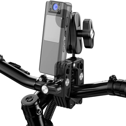 Multifunctional Crab Clamp Mount – Heavy Duty Metal Sports Camera & Phone Holder with Universal PTZ Arm for Outdoor Photography & Expansion Rig Setup