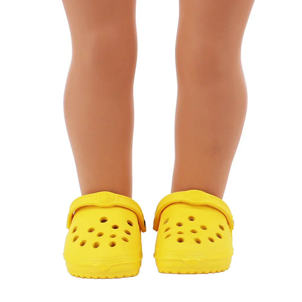 7cm Doll Sandal Shoes for 43cm Born Baby & 18-Inch American Dolls — Accessories for Doll Clothes, Girl’s Toy Gift