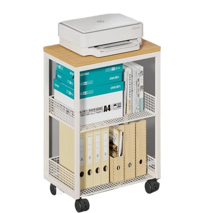 Freestanding Multi-Layer Printer Storage Stand – Desktop Copier Organizer Shelf & Office File Rack Display Cabinet