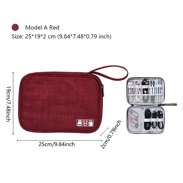 Waterproof Travel Cable Organizer Bag – Portable Digital Storage Pouch for Electronic Accessories