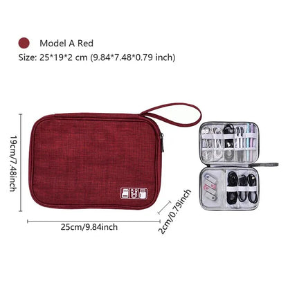 Waterproof Travel Cable Organizer Bag – Portable Digital Storage Pouch for Electronic Accessories