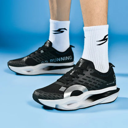 Men's Casual Running Shoes - Lightweight Mesh Walking Sneakers with Lace-Up Vulcanized Sole