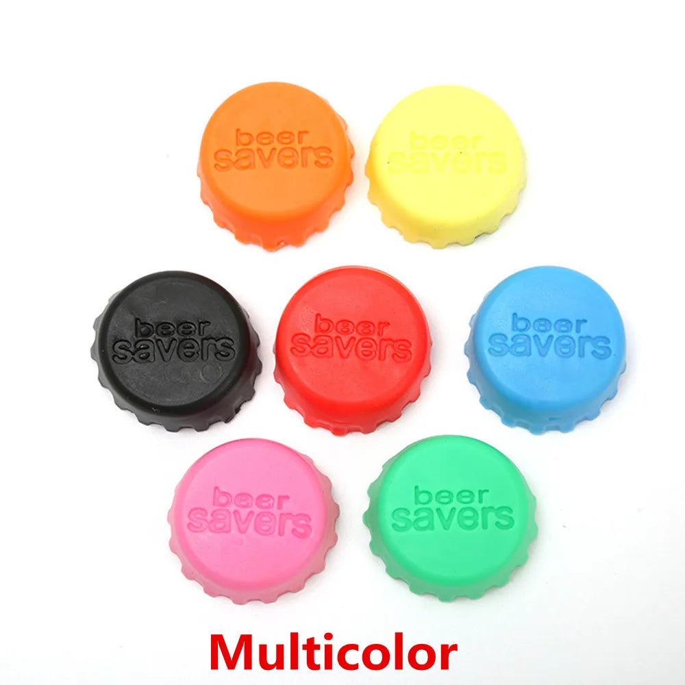 6/12/24/30pcs Reusable Silicone Bottle Caps - Fresh-Keeping Sealed Stopper for Beer, Vinegar, & Soy Sauce Bottles