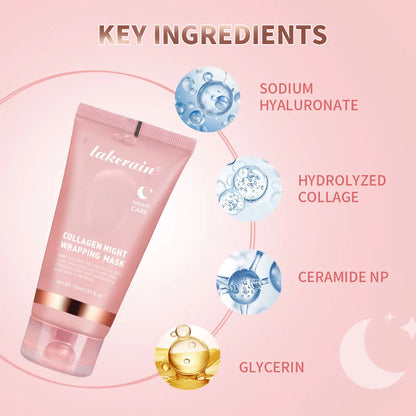 Collagen Jelly Cream – Hydrolyzed Overnight Peel-Off Facial Mask for Hydration & Firming