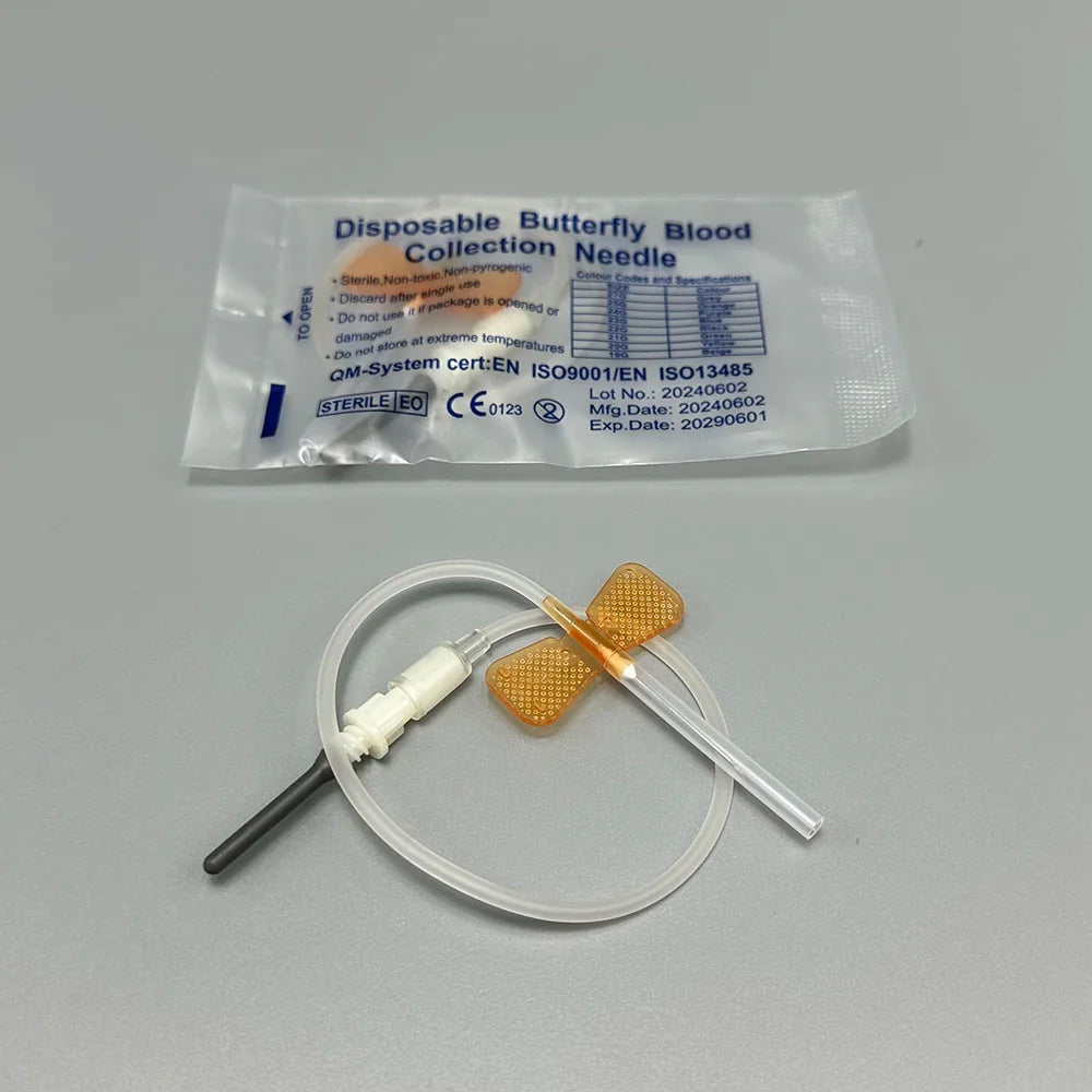 50pcs Disposable Butterfly Blood Collection Needles – Double Wing Type for Pet & Veterinary Use