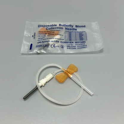 50pcs Disposable Butterfly Blood Collection Needles – Double Wing Type for Pet & Veterinary Use