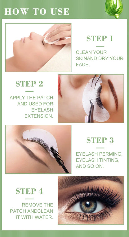 50 Pairs U-Shaped Hydrogel Eye Pads – Eyelash Extension Gel Patches for Lashes & Makeup