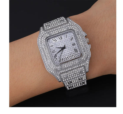 Luxury Silver Stainless Steel Quartz Watch for Men – Dainty Business Casual Wristwatch