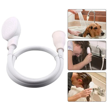 Multifunctional Faucet Shower Sprinkler - Extendable Sink Hose with Drain Filter for Bathroom, Pet Bathing, and Cleaning