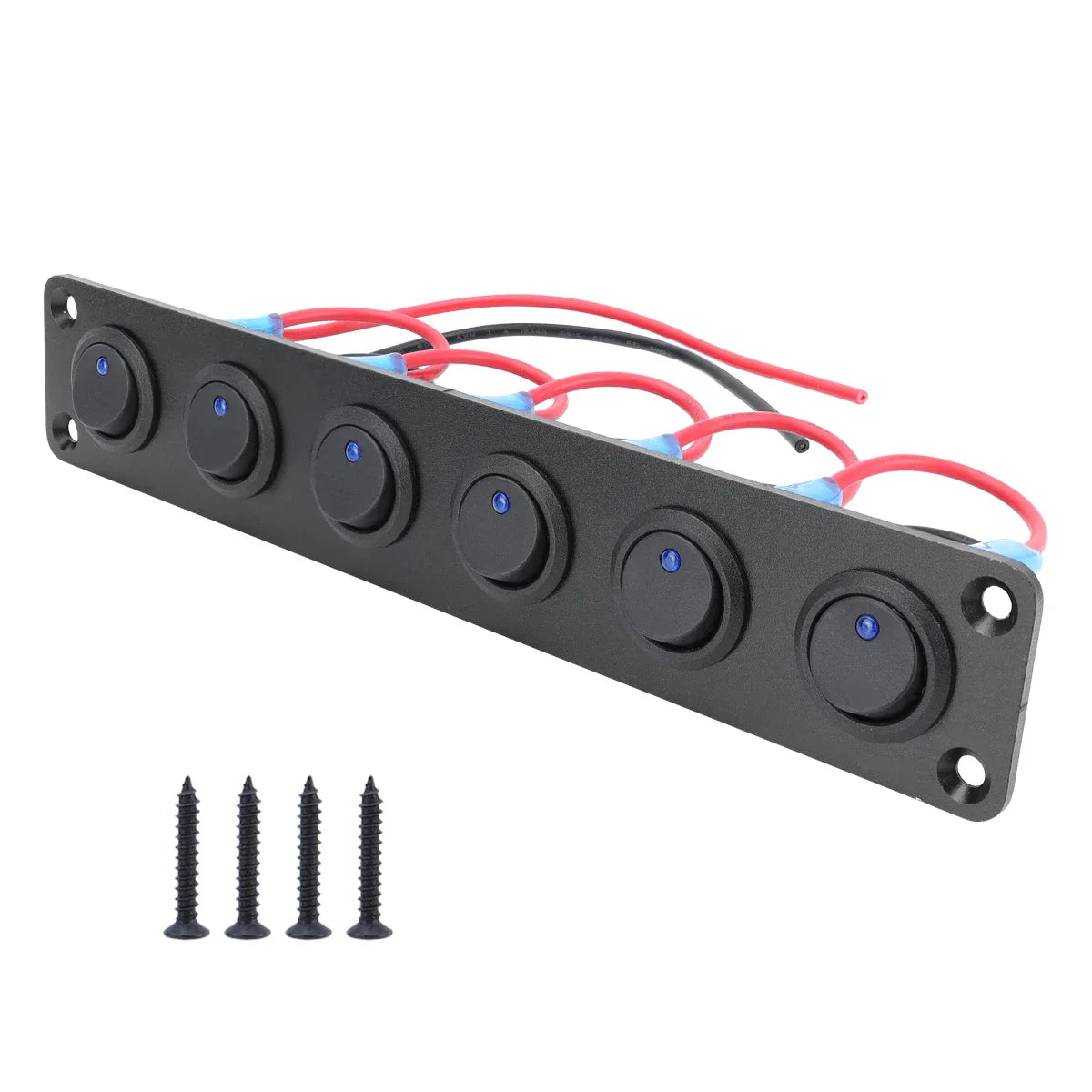 20A Blue Circular Joystick Switch Panel – 3-Pin Waterproof 12V for Cars, Trucks, Boats, RVs, Yachts