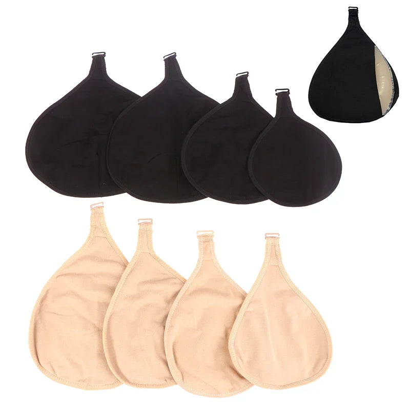 Women Silicone Breast Forms Protective Cotton Pocket Cover – Soft Mastectomy Prosthesis Holder for Artificial Breast Forms, Triangle Shape Comfort Support Accessory