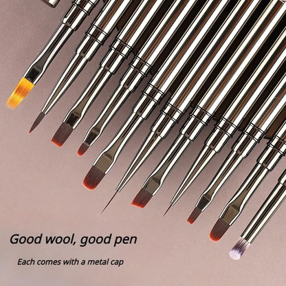 Nail Art Liner Brushes for Striping & Drawing – 6 to 25mm Design Pens, Professional Manicure Tools