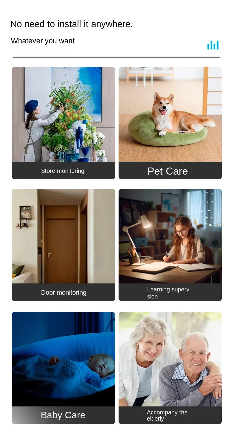 1080P HD WiFi PTZ IP Camera – Smart Home Security Robot with Auto Tracking for Baby & Pet Monitoring