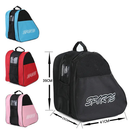 Portable Roller Skates Bag – Large Capacity Breathable Storage for Kids’ Inline & Ice Skates