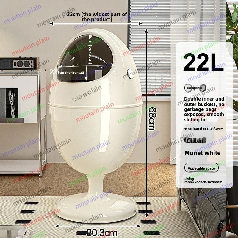 High-Value Household Trash Can – Movable Cylinder Bin with Pulley for Storage & Waste Disposal