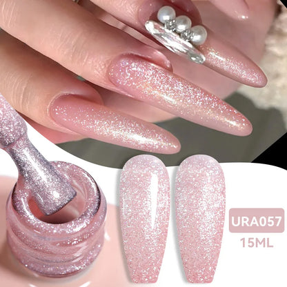 UR SUGAR 15ml Jelly Milky White Gel Polish – Translucent UV Soak Off Nail Art Varnish Semi-Permanent Fashion Nail Color