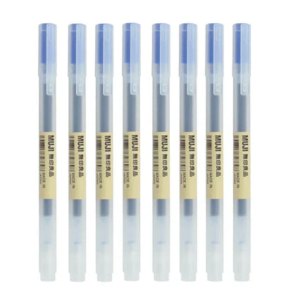 MUJI Gel Pen Set - 6 or 8 Pack 0.38mm/0.5mm Fine Point Black, Blue & Red Japanese Stationery
