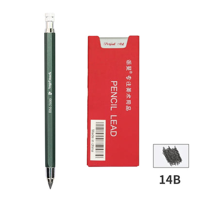 5.6mm Mechanical Pencils & Charcoal Graphite Lead – Soft, Medium & Hard HB to 14B Sketch Drawing Core