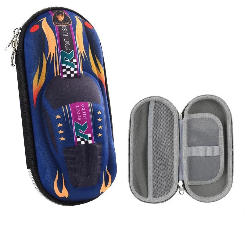 3D Racing Car Pencil Case for Kids – Cartoon EVA PU Stationery Box for School, Cute Pen Bag for Boys