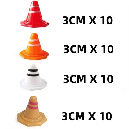 RC Drift Car Mini Track Accessories – Racing Obstacles, Road Barriers & Highway Scene Tool Set