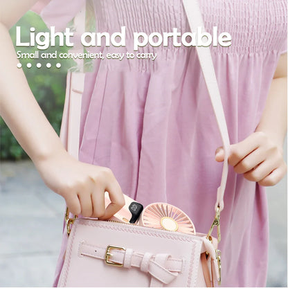 Portable Mini USB Fan – Handheld & Desktop Fan with Phone Holder, 3-Speed Adjustable Wind, Long Battery Life, Multi-Function Cooling Fan