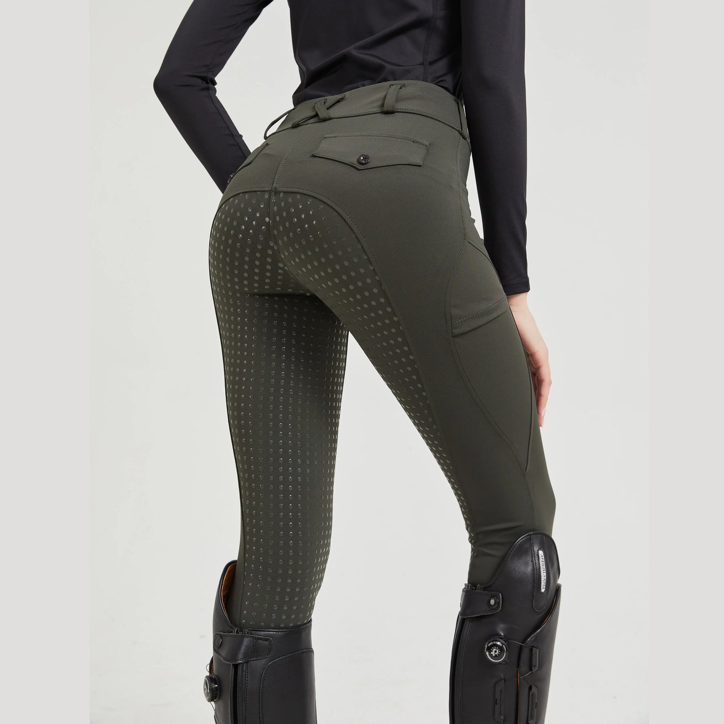 Women's Equestrian Riding Pants - Silicone Grip Quick-Dry Stretch Sports Trousers