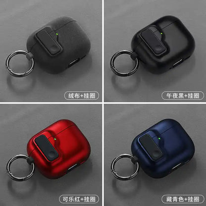 2024 New Hard Hybrid Protector Case for AirPods 4 (USB-C) — Magnetic Lid Lock Luxury Cover for Apple AirPods 4