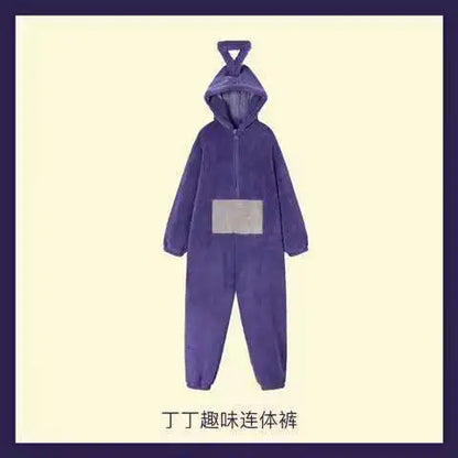 Teletubbies Pajama Costume - Soft Long Sleeve Unisex Cosplay Loungewear for Adults & Kids