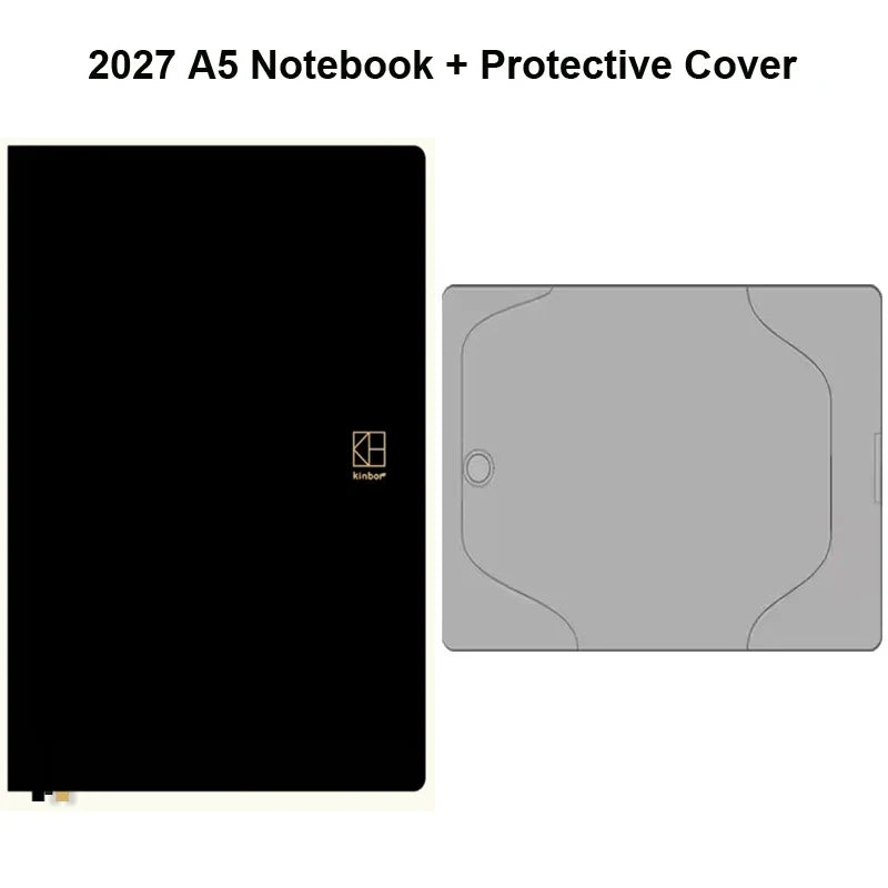 Kinbor 2027 A5/A6 Planner Notebook - Full-Year Daily Journal & Monthly Agenda for Time Management