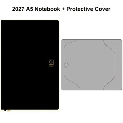 Kinbor 2027 A5/A6 Planner Notebook - Full-Year Daily Journal & Monthly Agenda for Time Management
