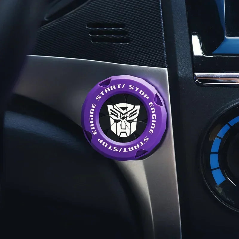 Car One-Key Start/Stop Button Cover – Engine Ignition Protective Sticker for Car & Motorcycle Interior Decoration