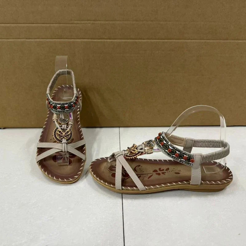 Women’s Bohemian Platform Sandals - Lightweight Soft Sole Casual Beach Shoes