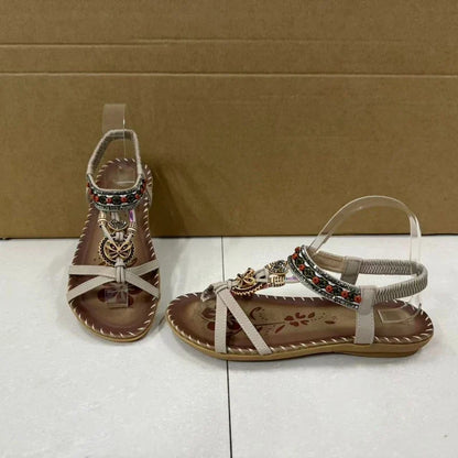 Women’s Bohemian Platform Sandals - Lightweight Soft Sole Casual Beach Shoes