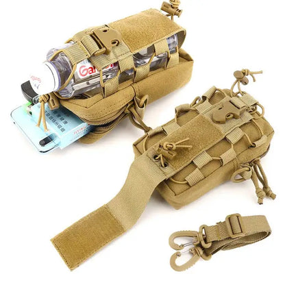 Molle EDC Pouch – Water Bottle & Canteen Carrier, Outdoor Sports Phone Holder, Camping & Hiking Waist Bag