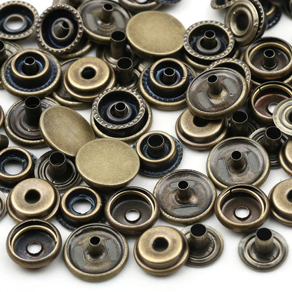 10mm, 12.5mm & 15mm Stainless Steel Snap Fasteners – Sewing Buttons for Clothing, Jackets & Leather Crafts