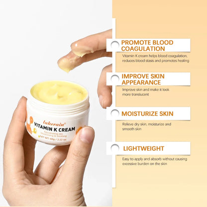 Vitamin K Leg Care Cream - Soothing Massage Cream for Tired Legs, Varicose Vein & Spider Vein Appearance Support