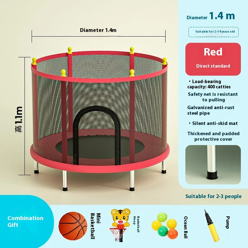 Indoor Trampoline for Kids – Home Use Jumping Bed for Children Aged 3-10