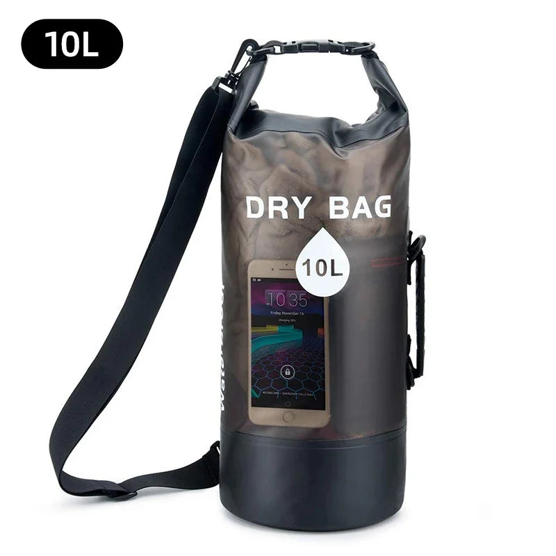 Waterproof Dry Bag - 10L/20L Storage Pack for Swimming, Trekking, Rafting, Kayaking & Boating
