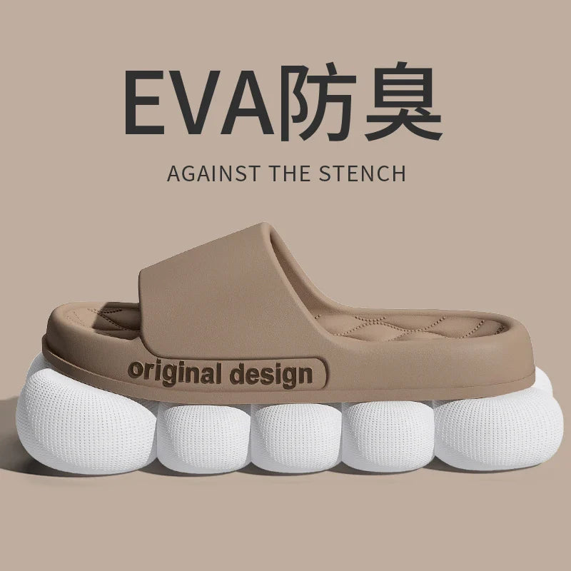 Men’s Summer Cloud Slippers – Soft Non-Slip Sole Sandals for Home, Beach, Indoor & Outdoor Casual Wear
