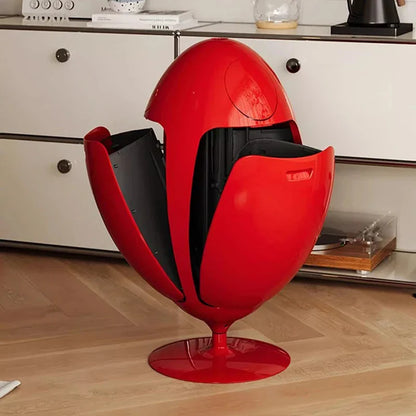 Dinosaur Egg Design Trash Can – Large Capacity Cartoon Garbage Bin for Kitchen & Room Food Waste Disposal